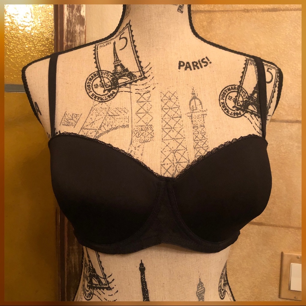 GUC Black Vassarette 38C Multi-Way Bra